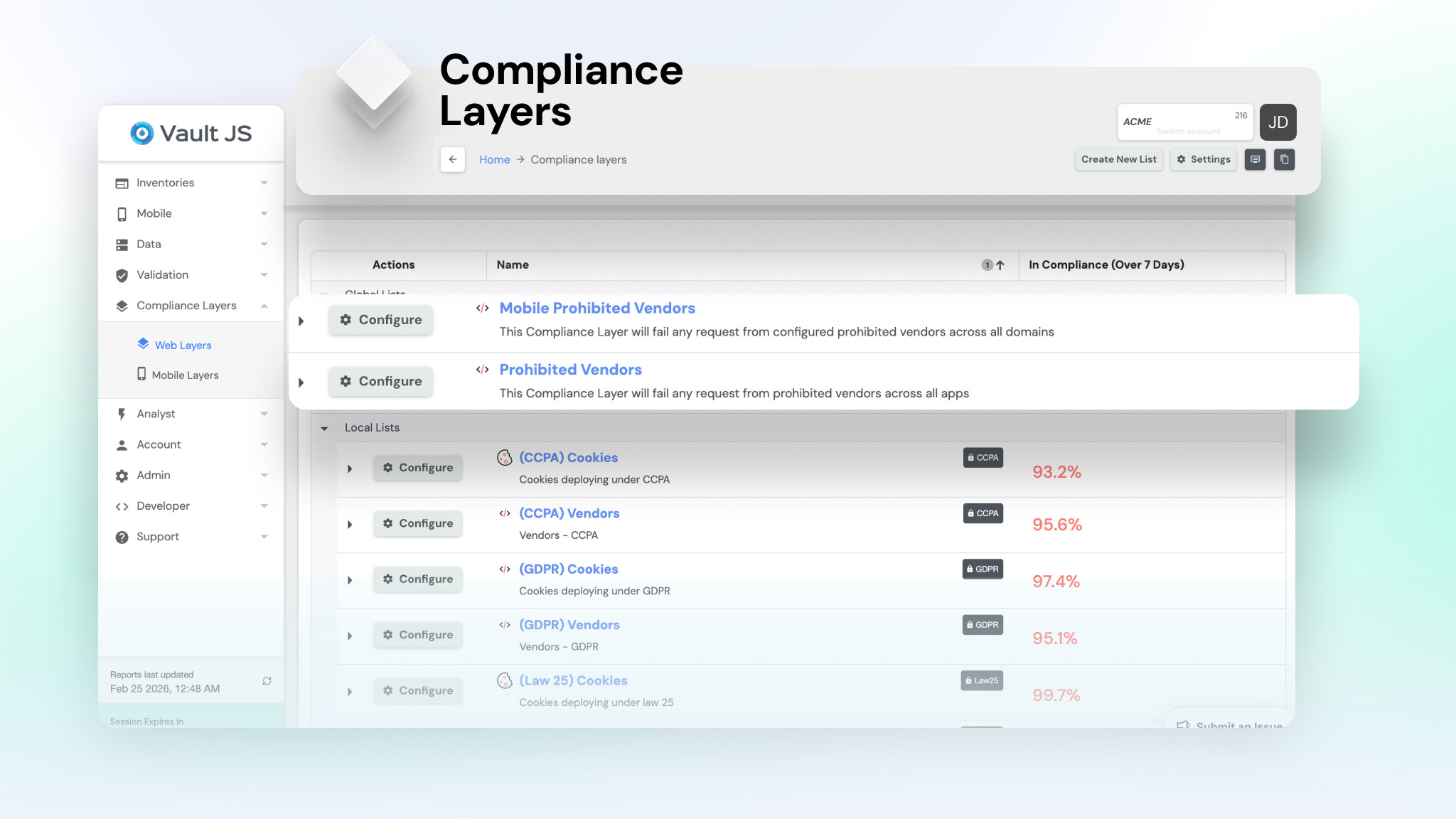 Vault JS - Enterprise Global